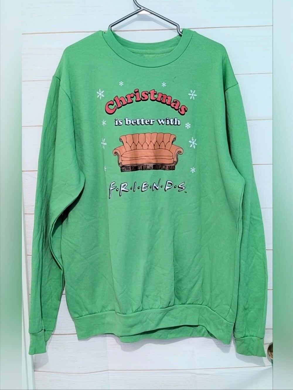 Ripple Junction Green 'Christmas is Better with FRIENDS' Crewneck Plus Size 2X
